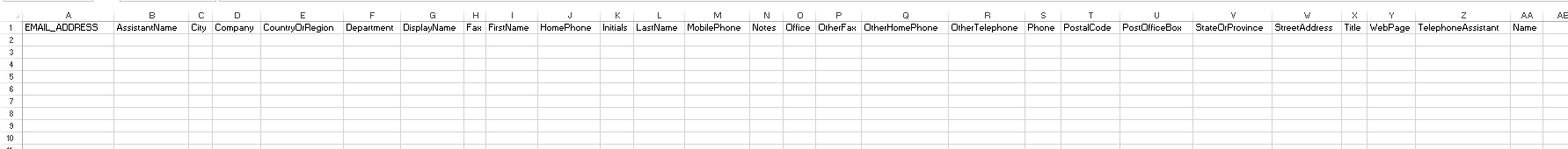 [CSV Model Office365 User Info]